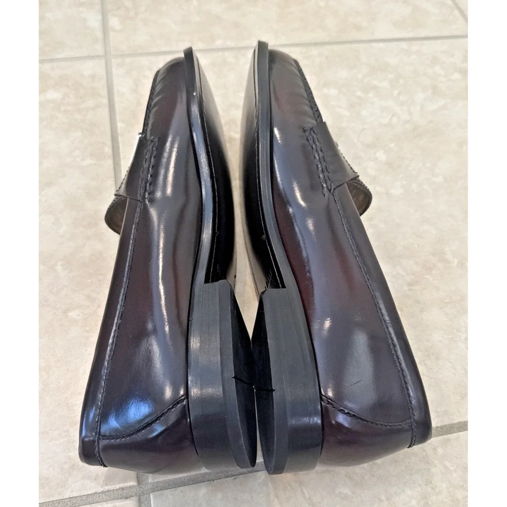 NEW Cole Haan Pinch Tassel Loafers Mens Size 12D Burgundy Leather Slip On 03507